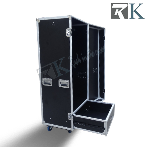 Wardrobe Flight Case With One Base Drawer special customized For Hanging Costumes