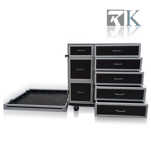Custom Furniture Drawer Case with Casters & 8 Drawers_RK8DRAWER60C