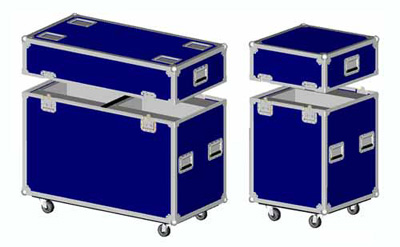 Blue RK Lighting flight Case for Two Moving Head Lighting