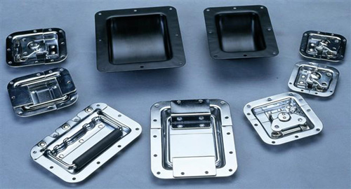 Recessed Latch, Handles and Wheel Caster Dish Recessed Latch, Handles and Wheel Caster Dish