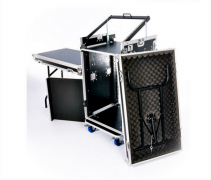 16u DJ Workstation Flight Road Case Rack with Side Tables