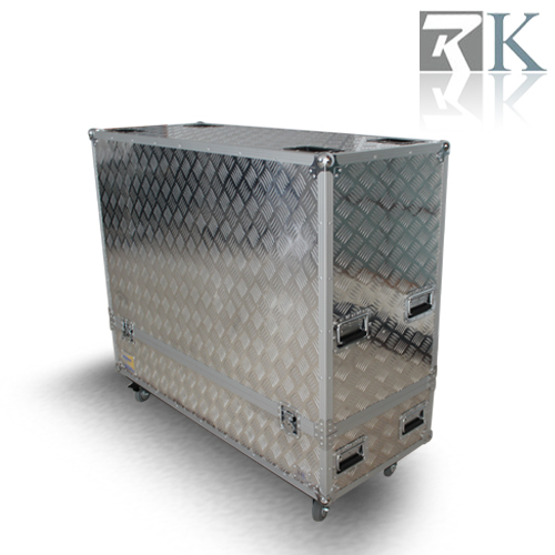 Aluminum Sheet Dual TVs Flight Case