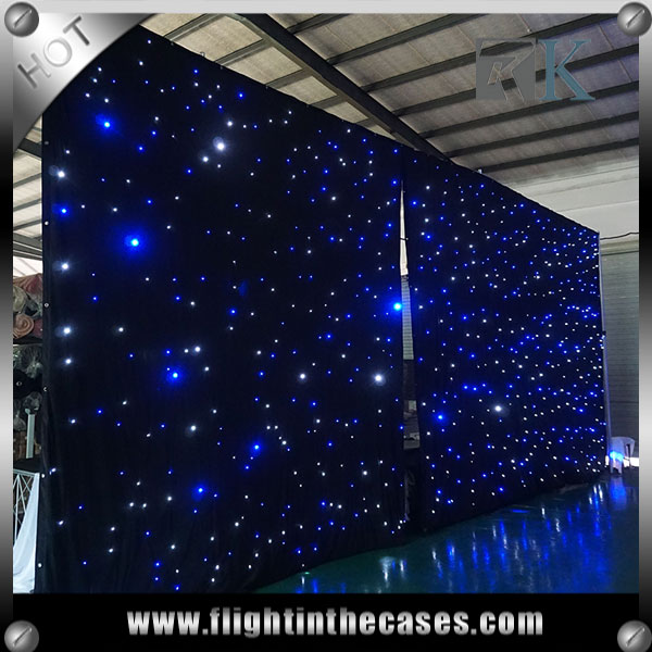 RK blue and white LED star Light curtain With Adjustable Pipe