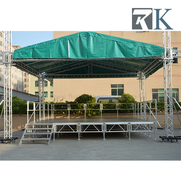 RK Aluminium Stage with Big Sun Shield for Celebrating activity