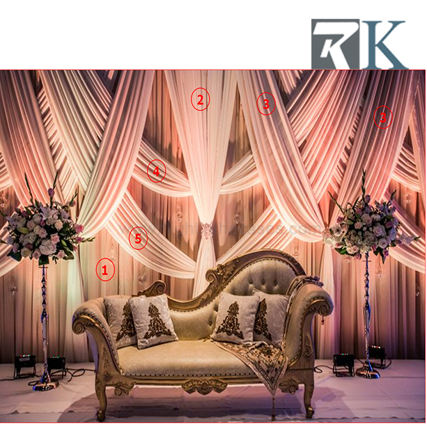 pipe and drape wedding backdrop