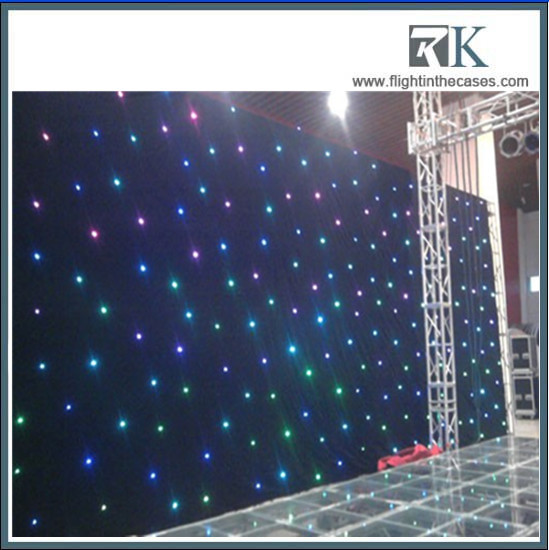 stage backdrop decoration fabric led star curtain