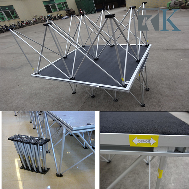 portable folding stage