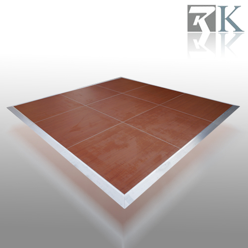 Glossy Brown Wooden Grain Dance Floor